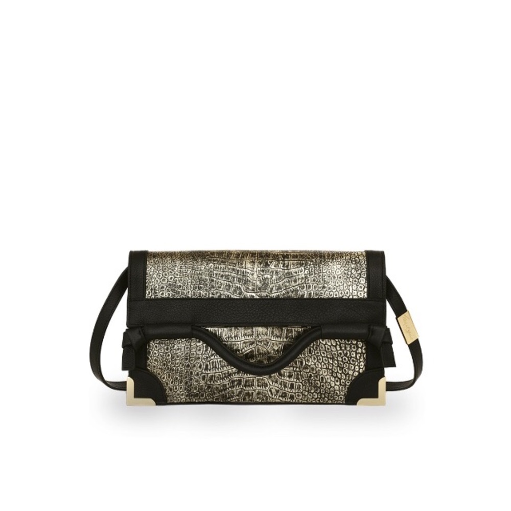 NEW Foley + Corinna Gold Framed Flap Crossbody Bag